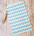 12 Favor Sacks - Aqua Chevron