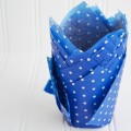12 Folded Cupcake Liners - Royal Blue