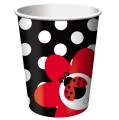 8 Ladybug Dots Cups